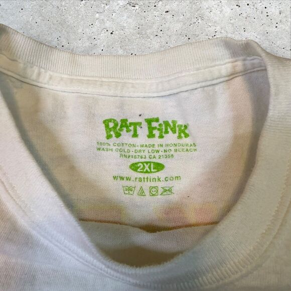 Rat Fink THINK FAST T-Shirt 2XL Ed Roth Hot Rod Drag Racing Big Daddy - Picture 7 of 12